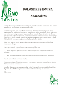 Azaroak23- Bolondres eguna